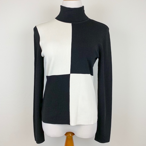 INC International Concepts Tops - INC International Black & White long sleeve Size L